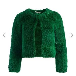 Alice Olivia FAWN FAUX FUR JACKET